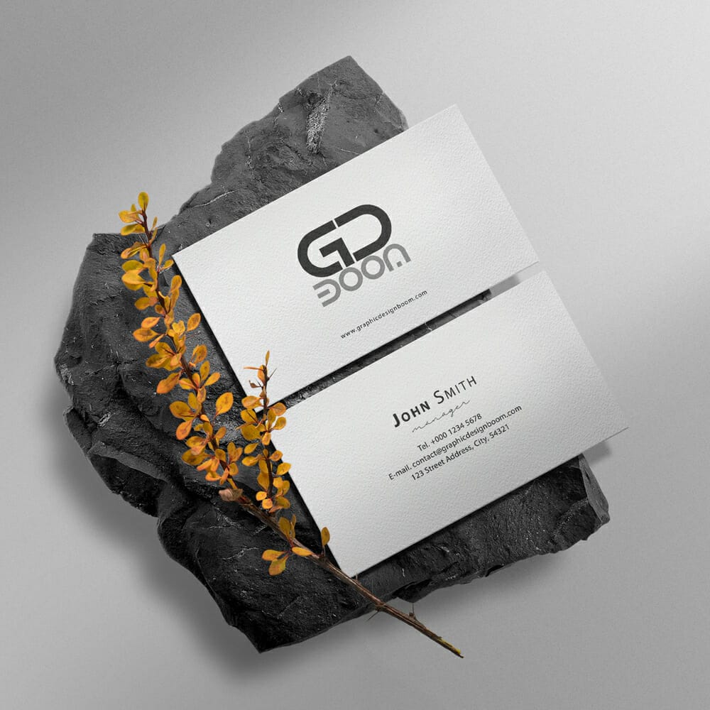 Clean Minimal Business Card Mockup PSD