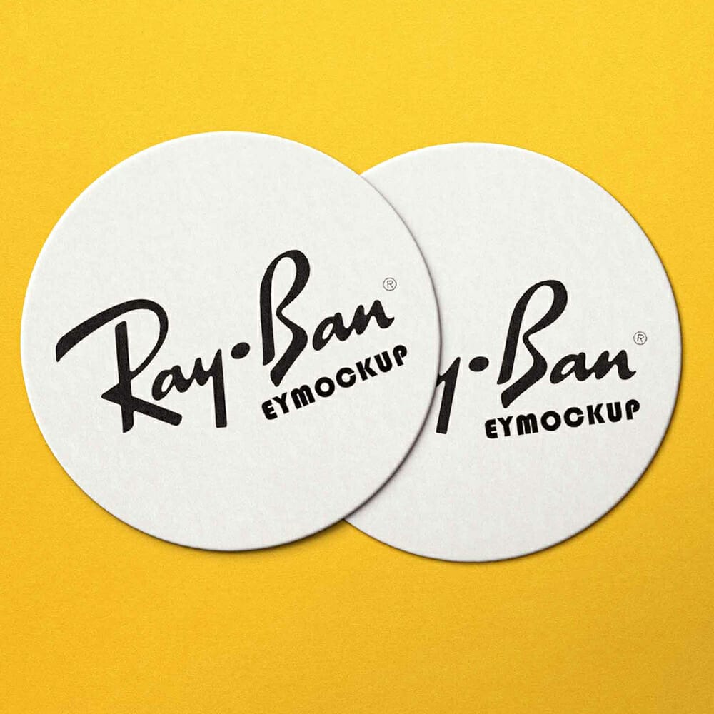 Clothes Coaster Mockup PSD