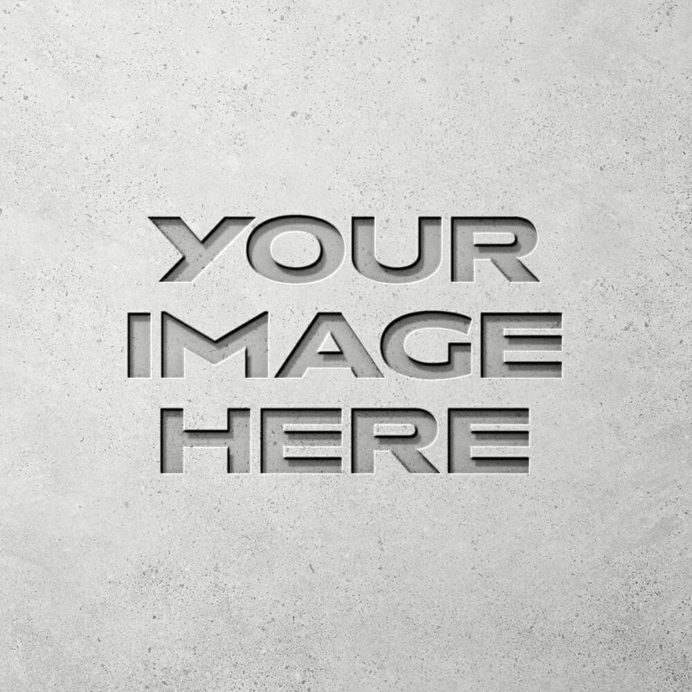 Concrete Wall Logo Mockup PSD