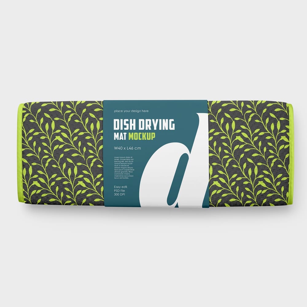Dish Drying Mat Mockup PSD