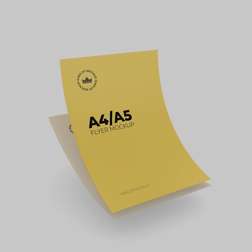 Floating Flyer Letterhead Mockup PSD