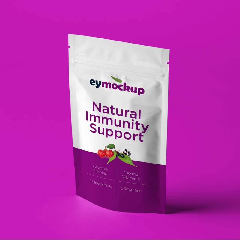 Food Pouch Mockup Design PSD