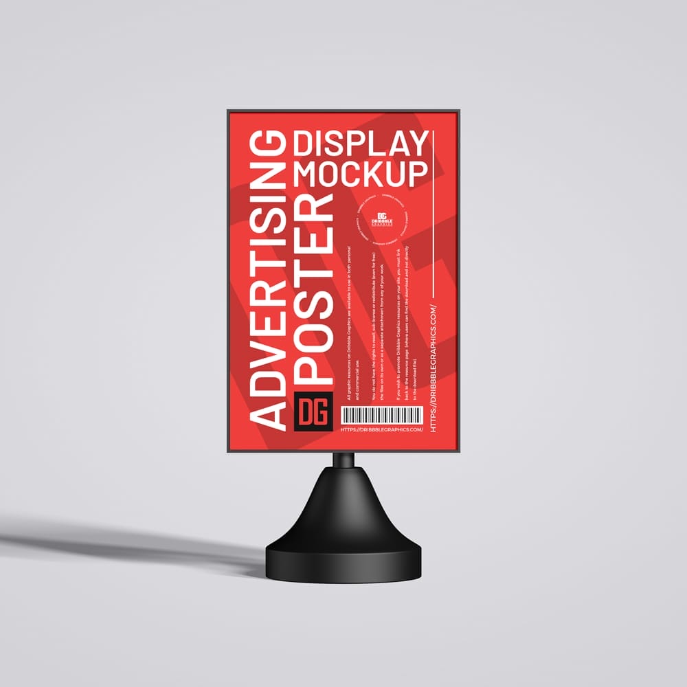 Free Advertising Poster Display Mockup PSD