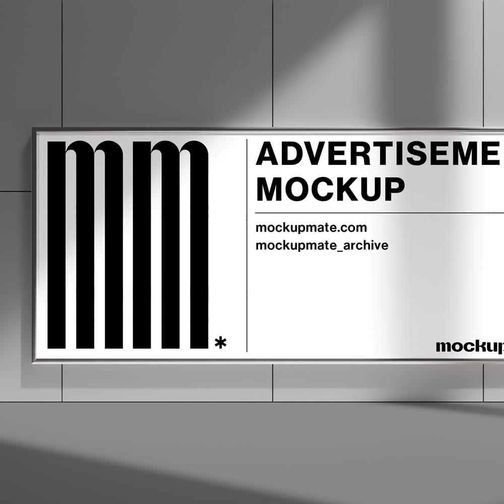 Free Advertising Signage Mockup PSD