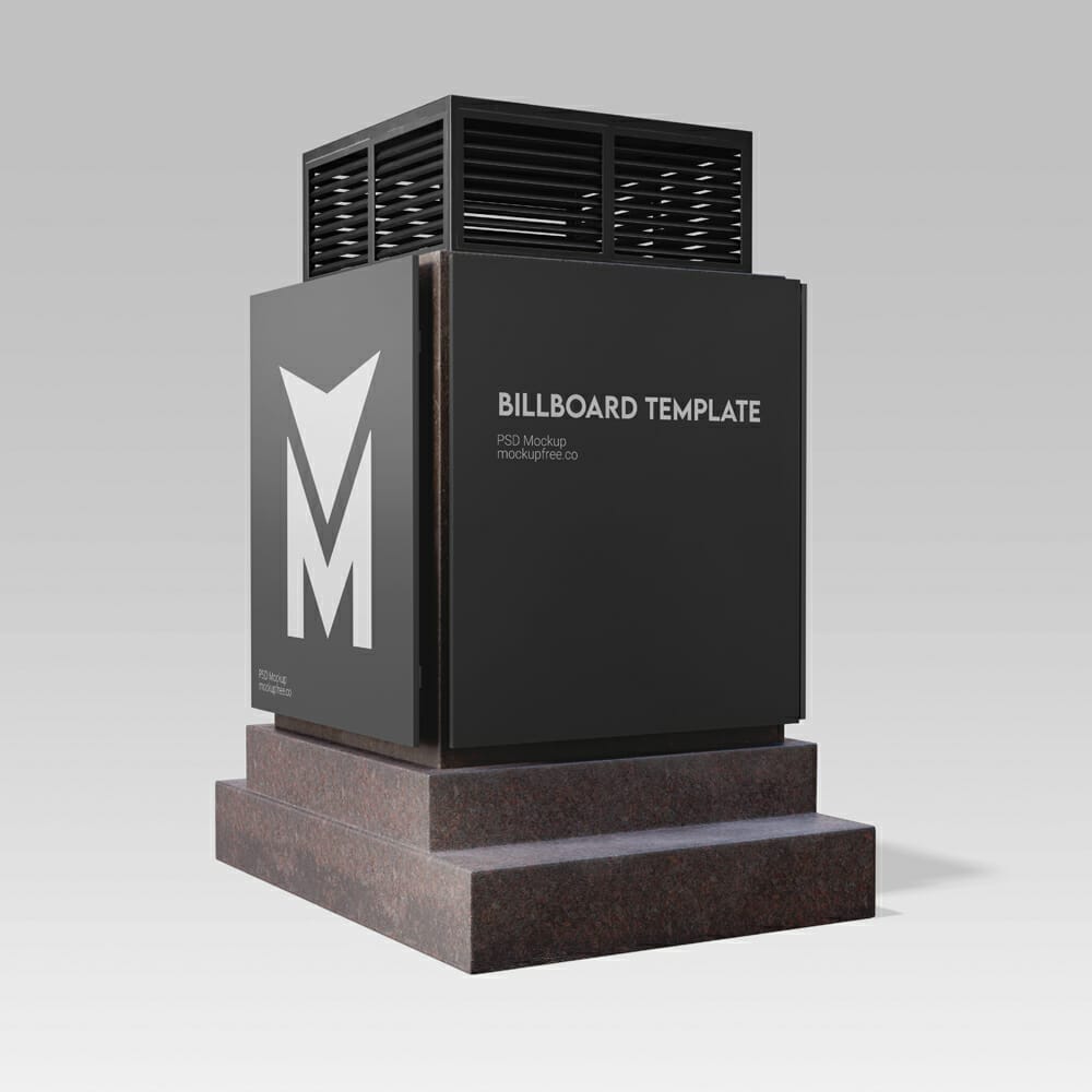 Free Billboard Template Mockup PSD
