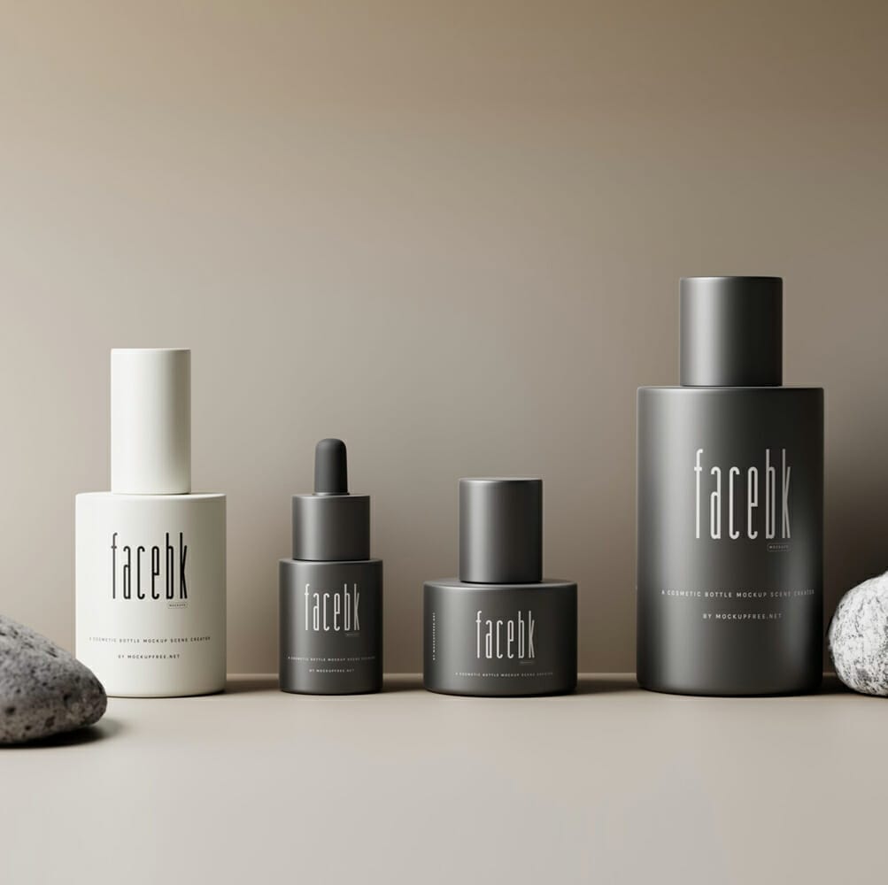 Free Cosmetic Branding Mockup Kit PSD