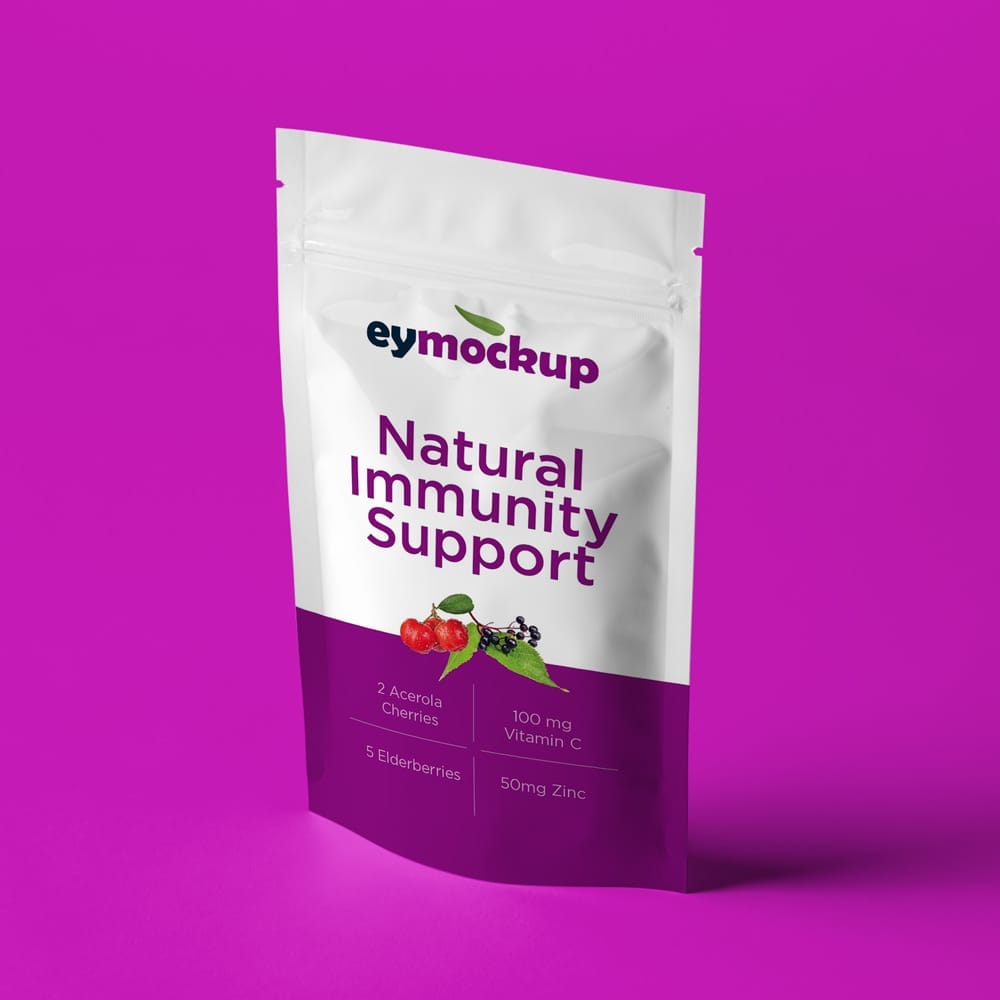 Free Food Pouch Mockup Design PSD