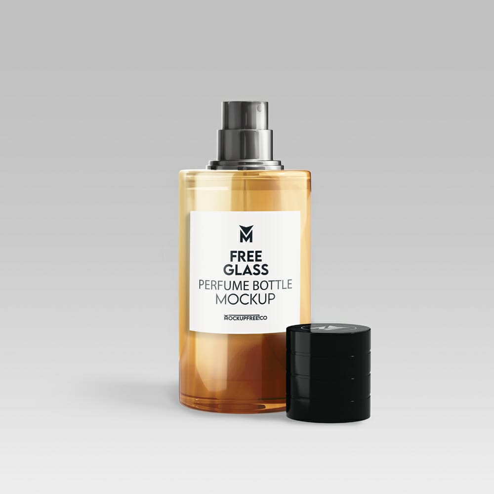 Free Glass Perfume Bottle Mockup PSD
