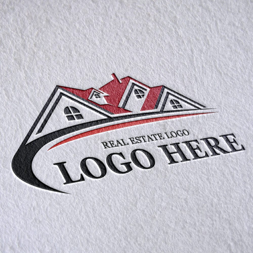 Free Paper Pressed Logo Mockup PSD