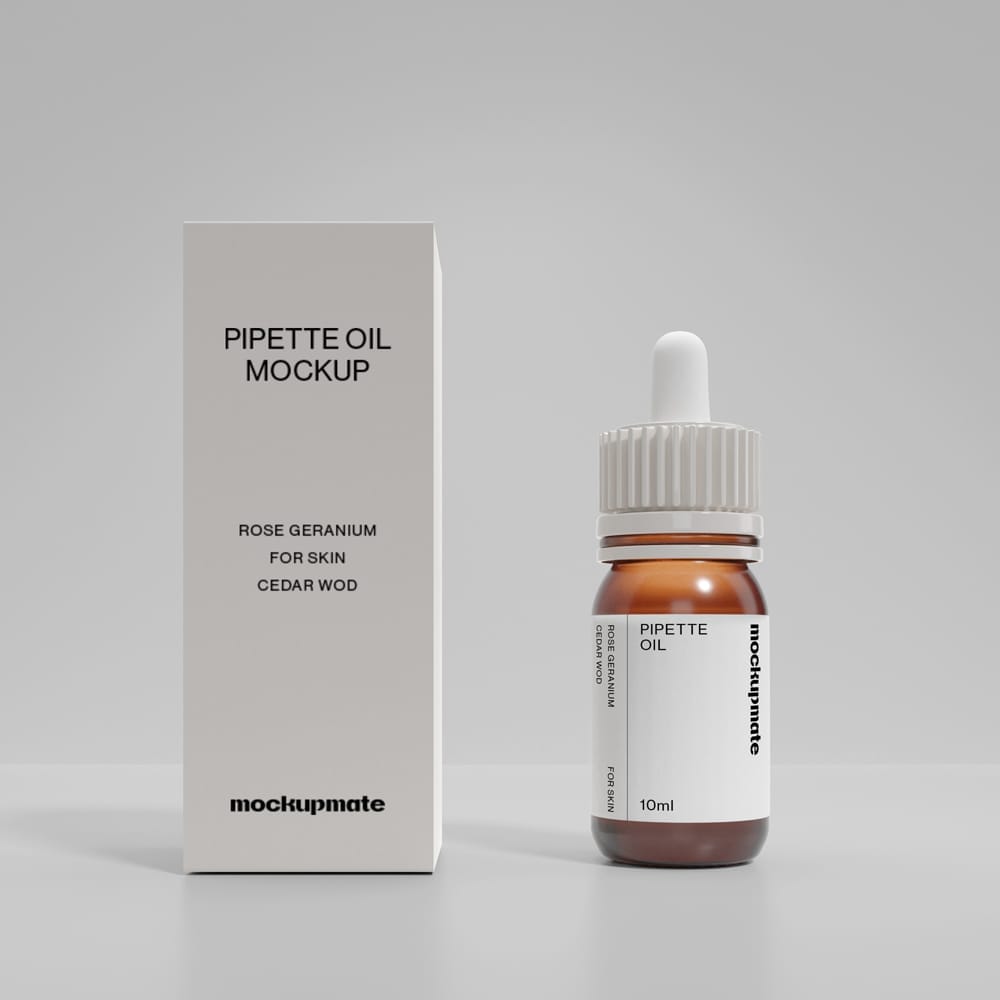 Free Pipette Oil Case Mockup PSD