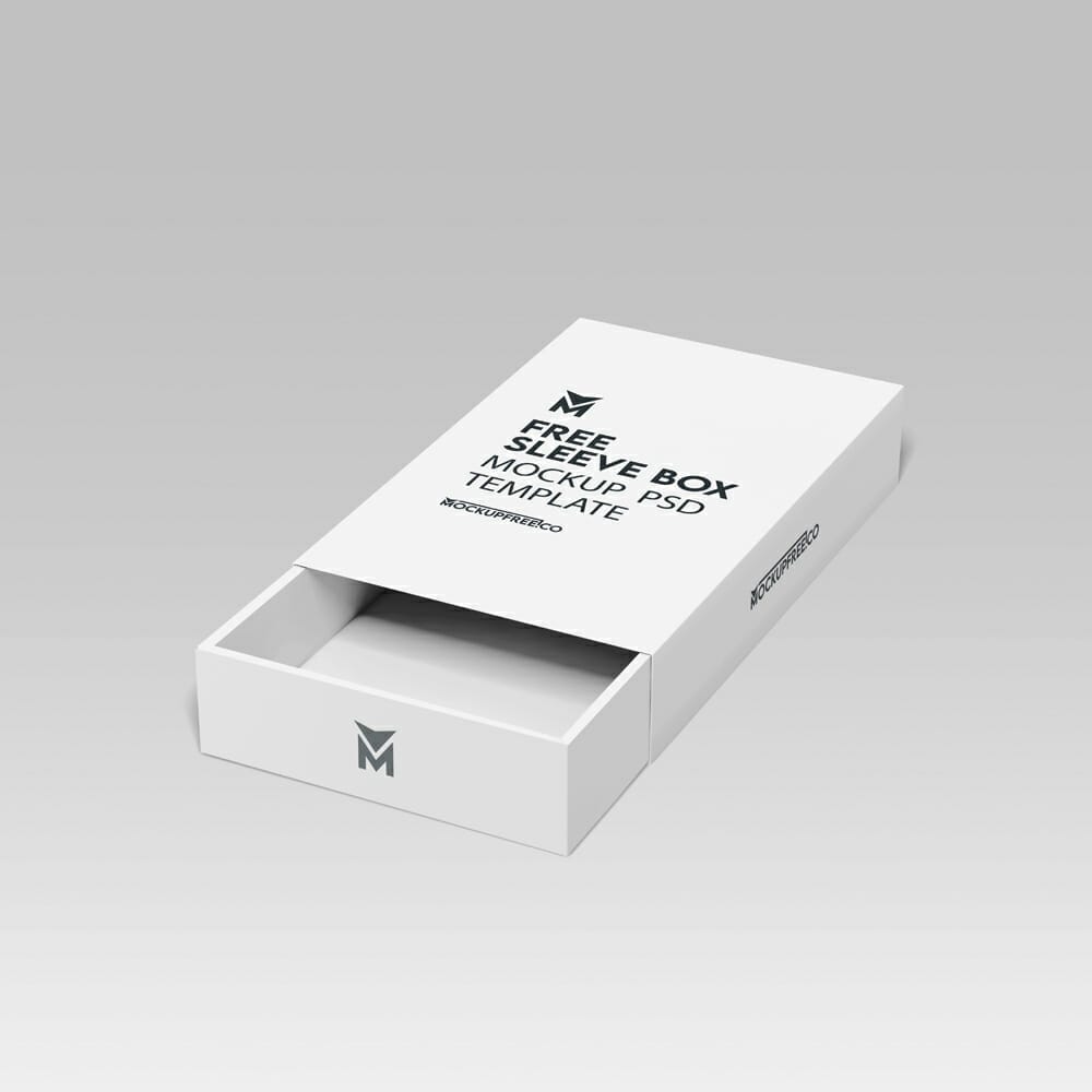 Free Sleeve Box Mockup Template PSD