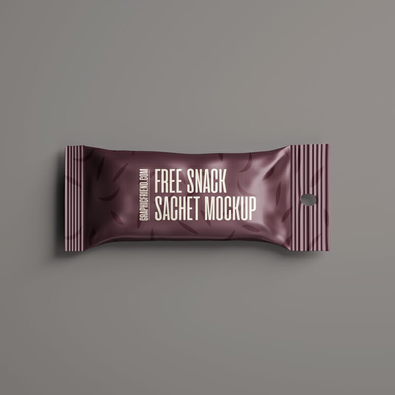 Free Snack Sachet Mockup