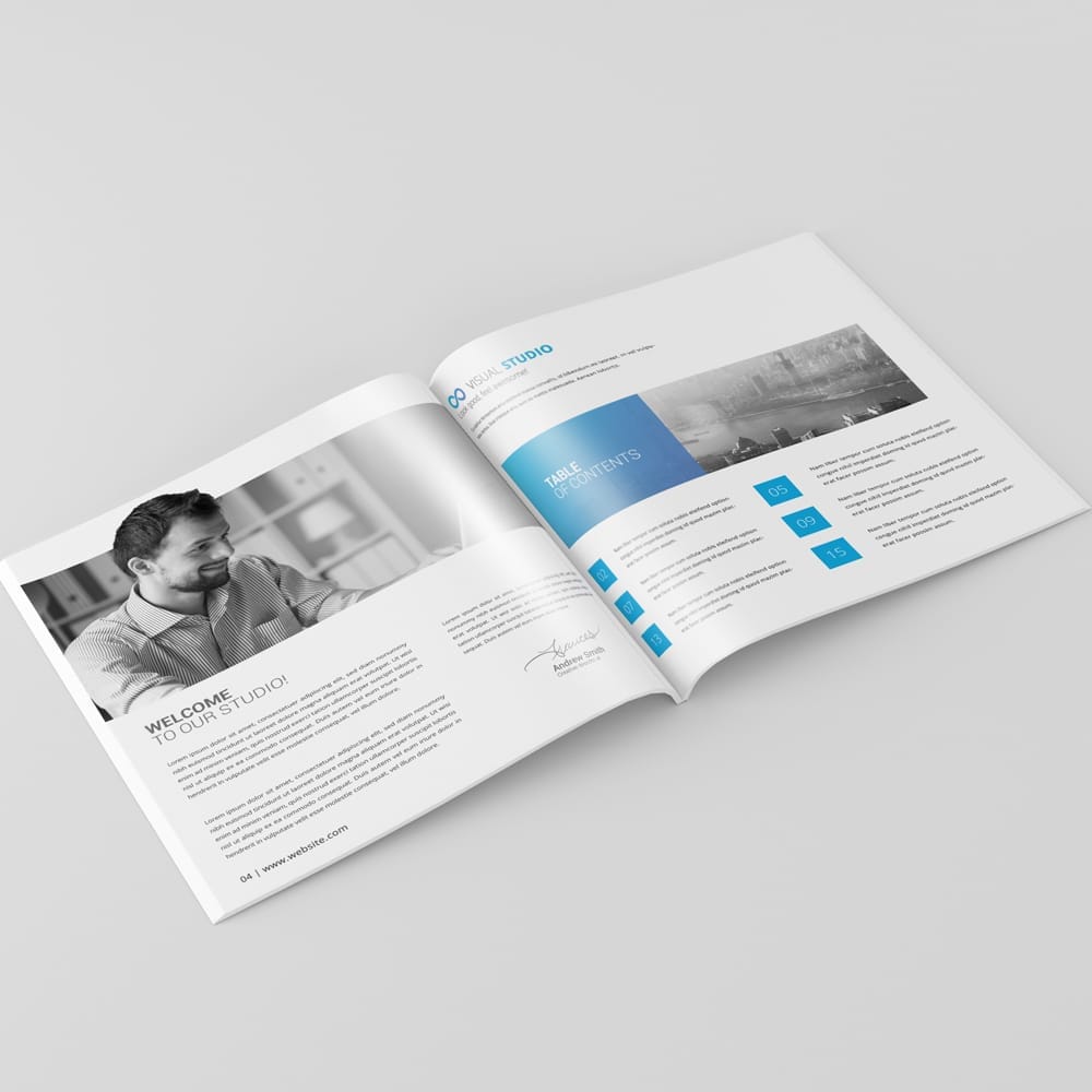 Free Square Magazine Mockup PSD