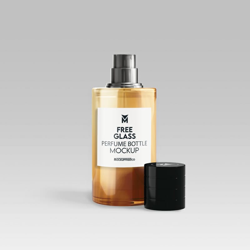 Glass Perfume Bottle Mockup PSD