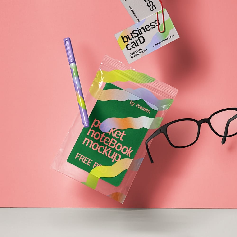 Gravity Stationery Mockup Set PSD