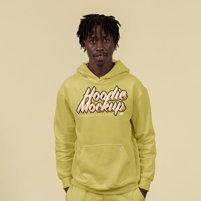 Hoodie with Sweatpants Mockup PSD