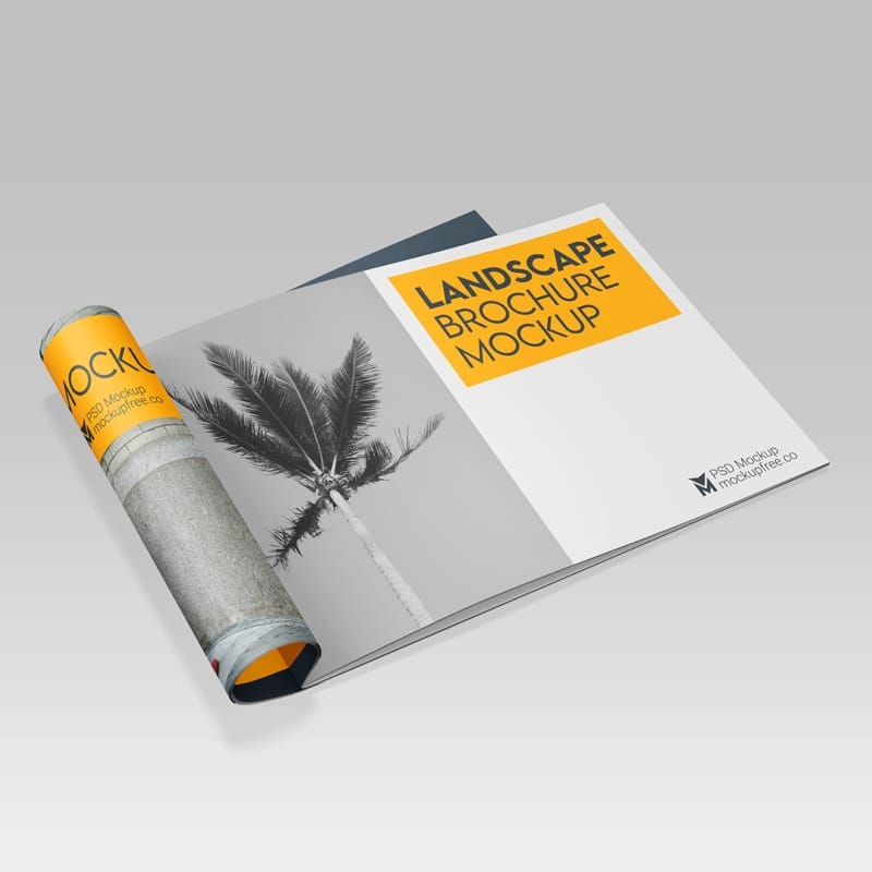 Landscape Brochure Mockup Design PSD