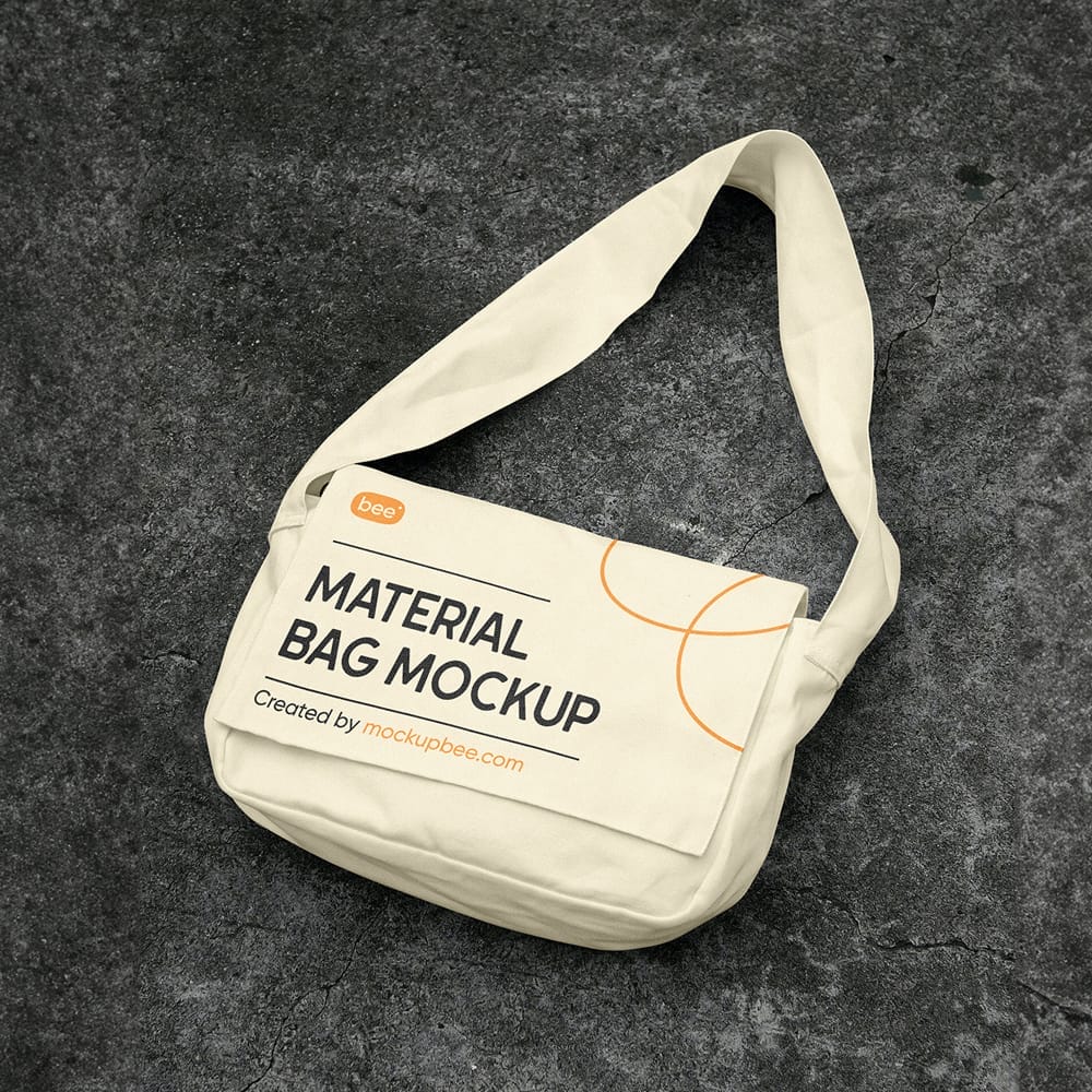 Lying Material Bag Mockup PSD