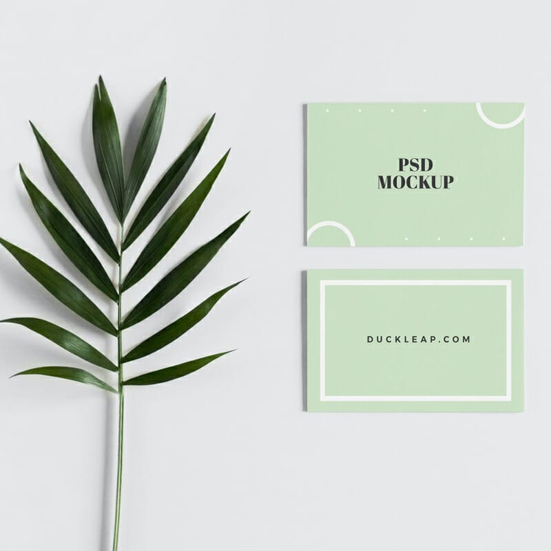 Minimal Front and Back Business Card Mockup