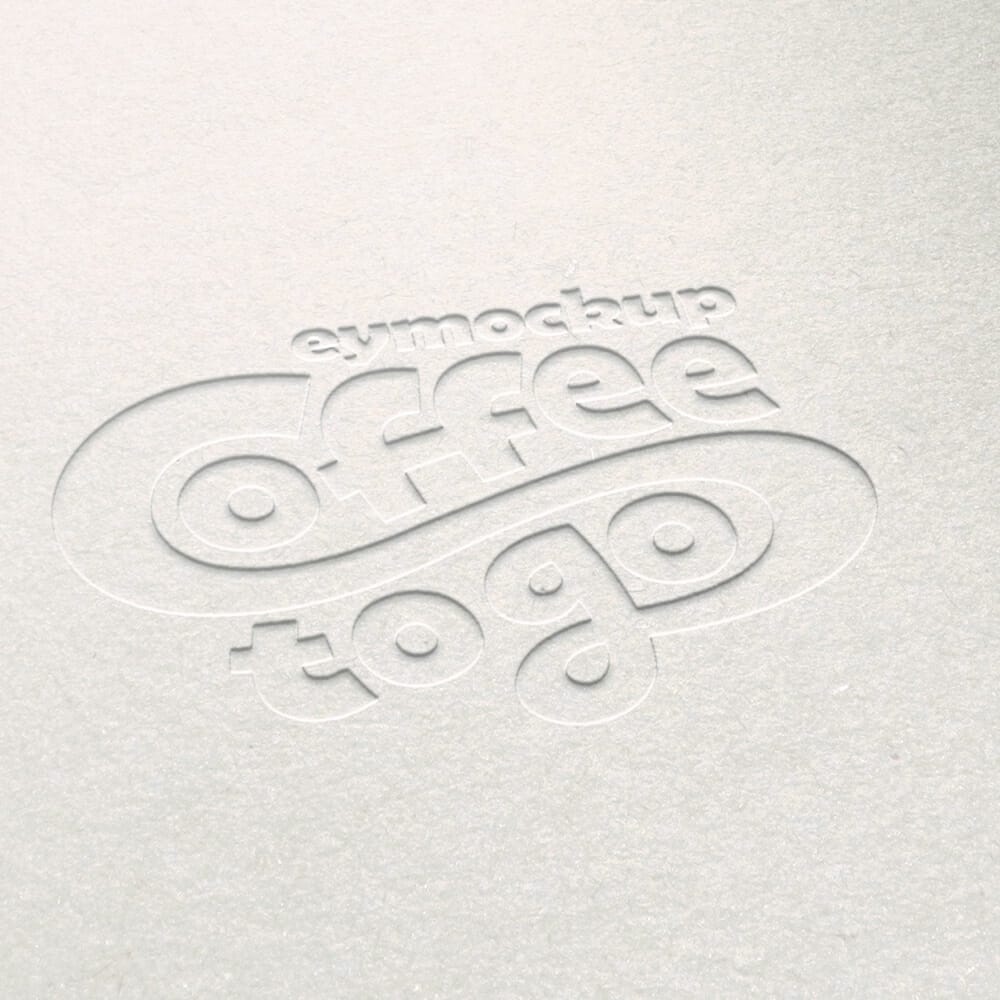 Modern Embossed Logo Mockup PSD