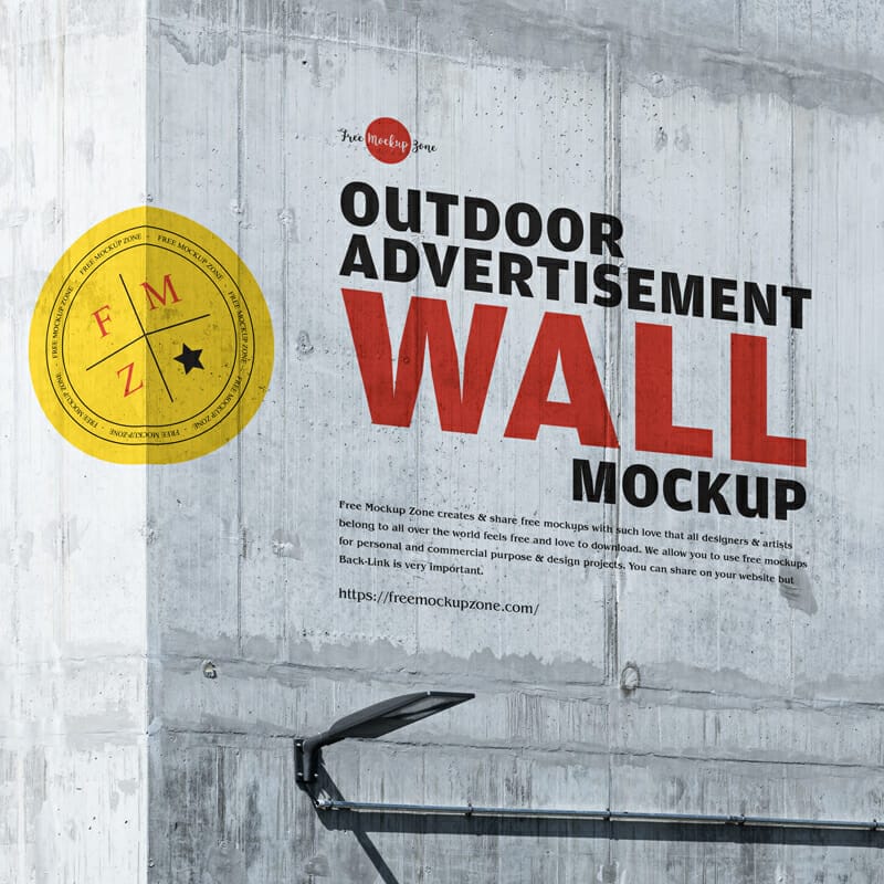Outdoor Advertisement Wall Mockup