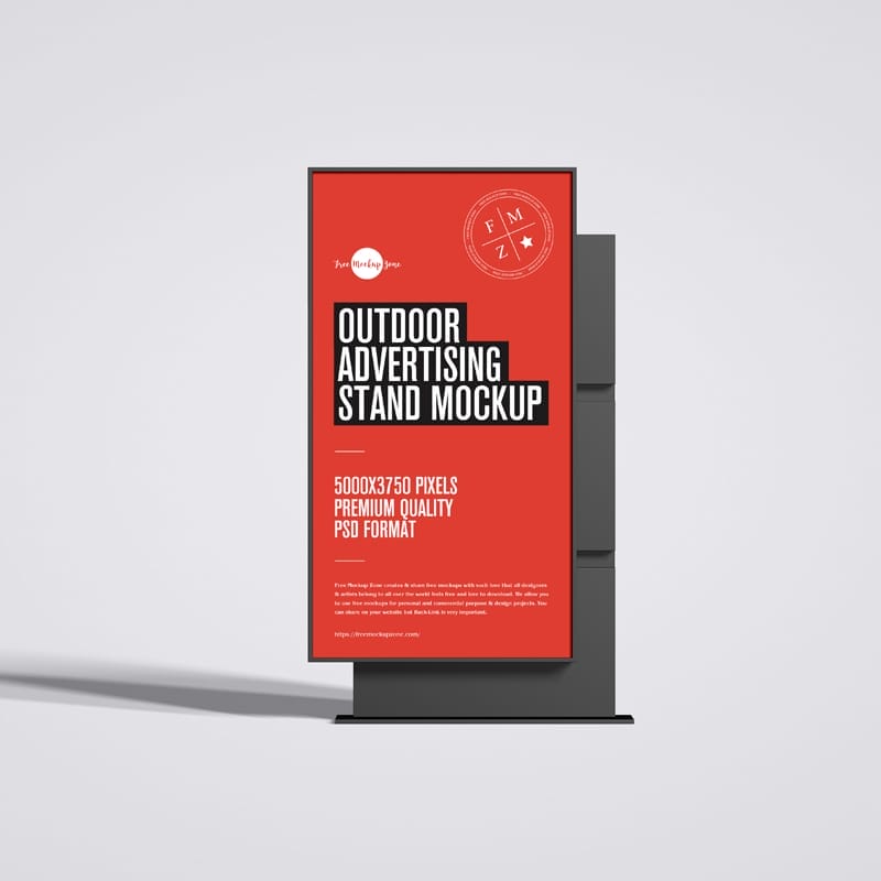 Outdoor Advertising Stand Mockup