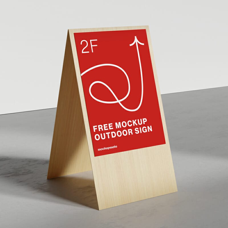 Outdoor Sign Stand Mockup
