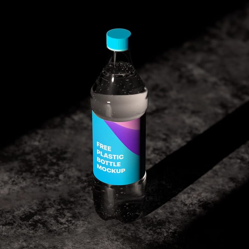 Plastic Bottle Mockup Design PSD