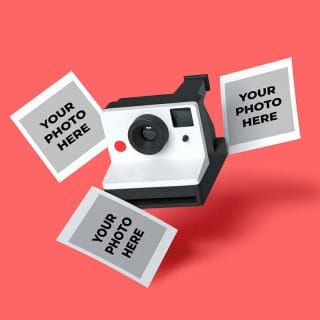 Polaroid Photo Mockup PSD