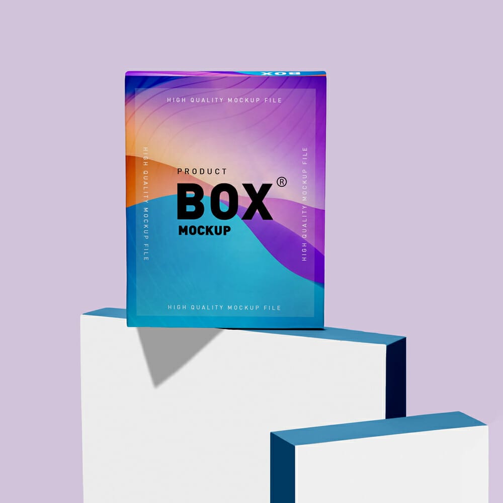 Product Packaging Box Presentation Mockup PSD