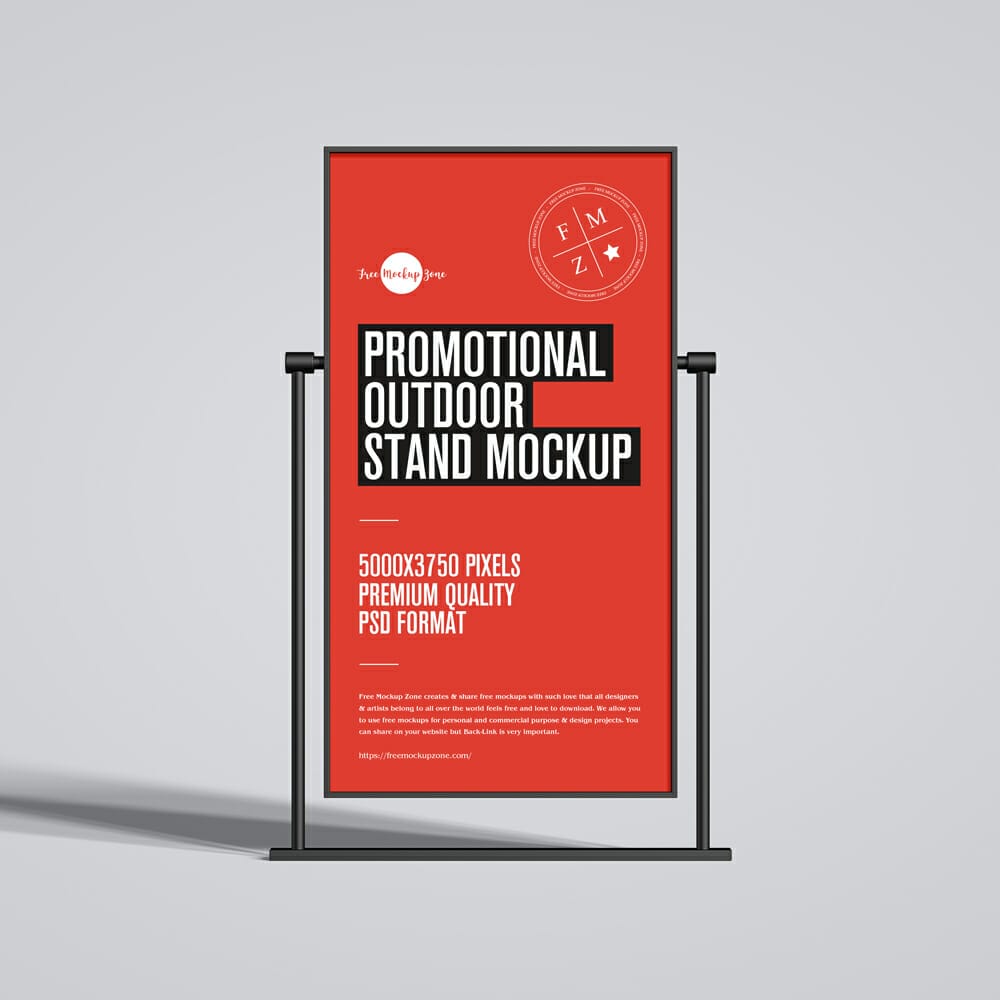 Promotional Outdoor Stand Mockup PSD