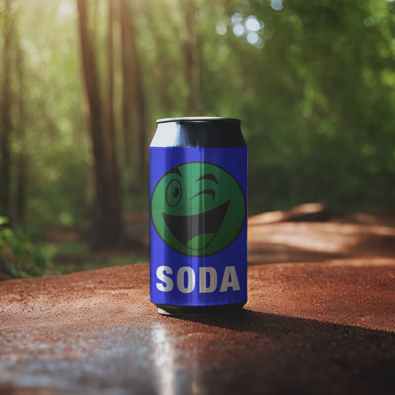 Realistic Soda Can Mockup PSD