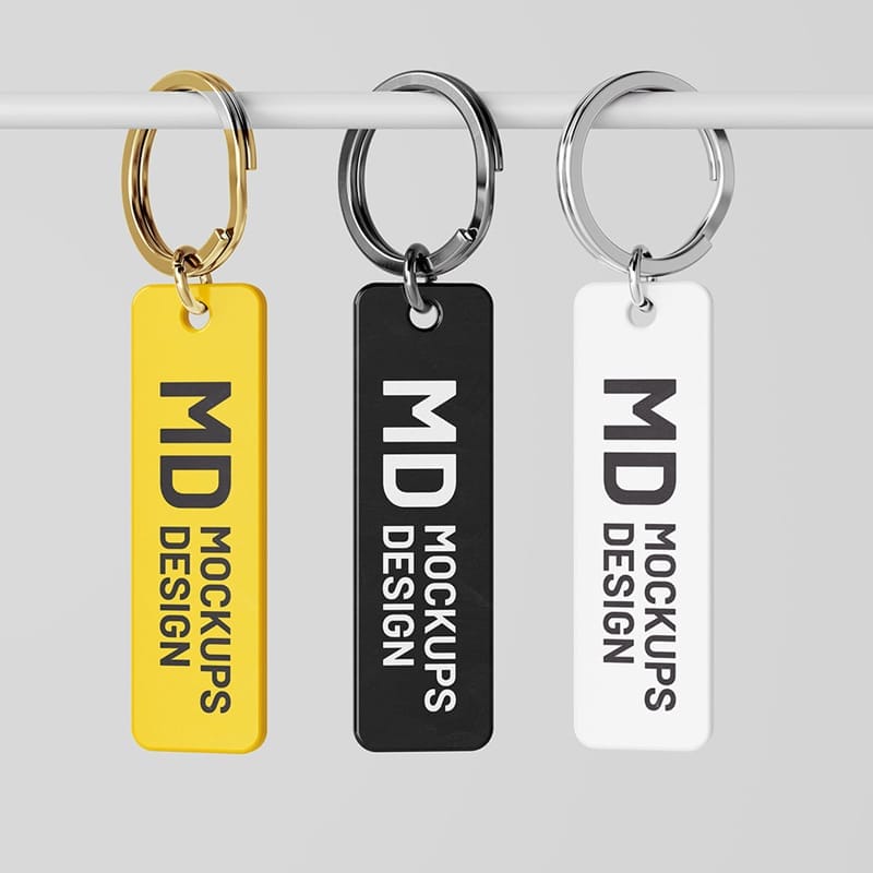 Rectangle Keychain Mockup