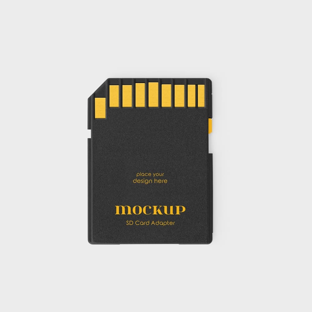 SD Card Adapter Mockup PSD