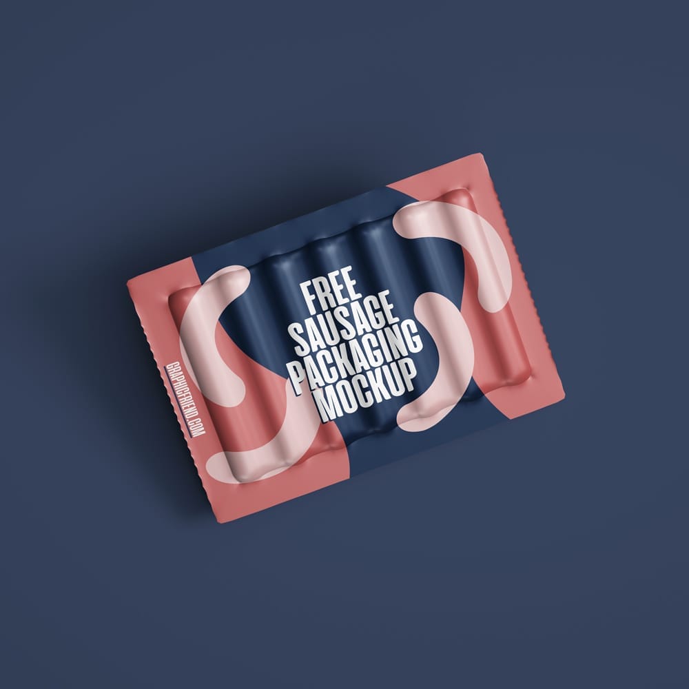 Sausage Packaging Mockup PSD