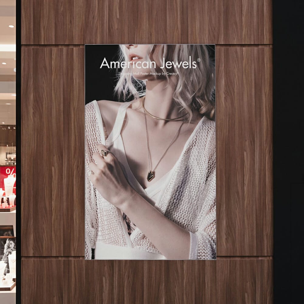 Shopping Mall Poster Mockup PSD