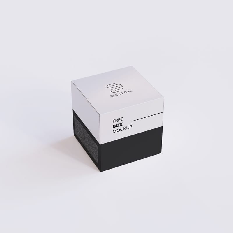 Square Product Box Mockup
