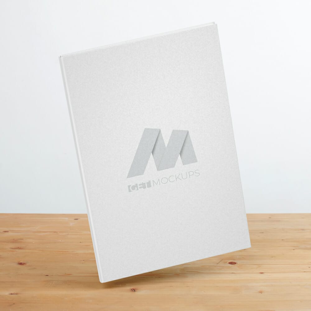 Textured Hardcover Book Mockup PSD