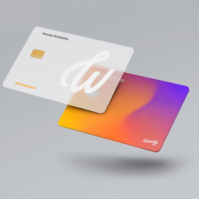 Translucent Credit Card Mockup PSD