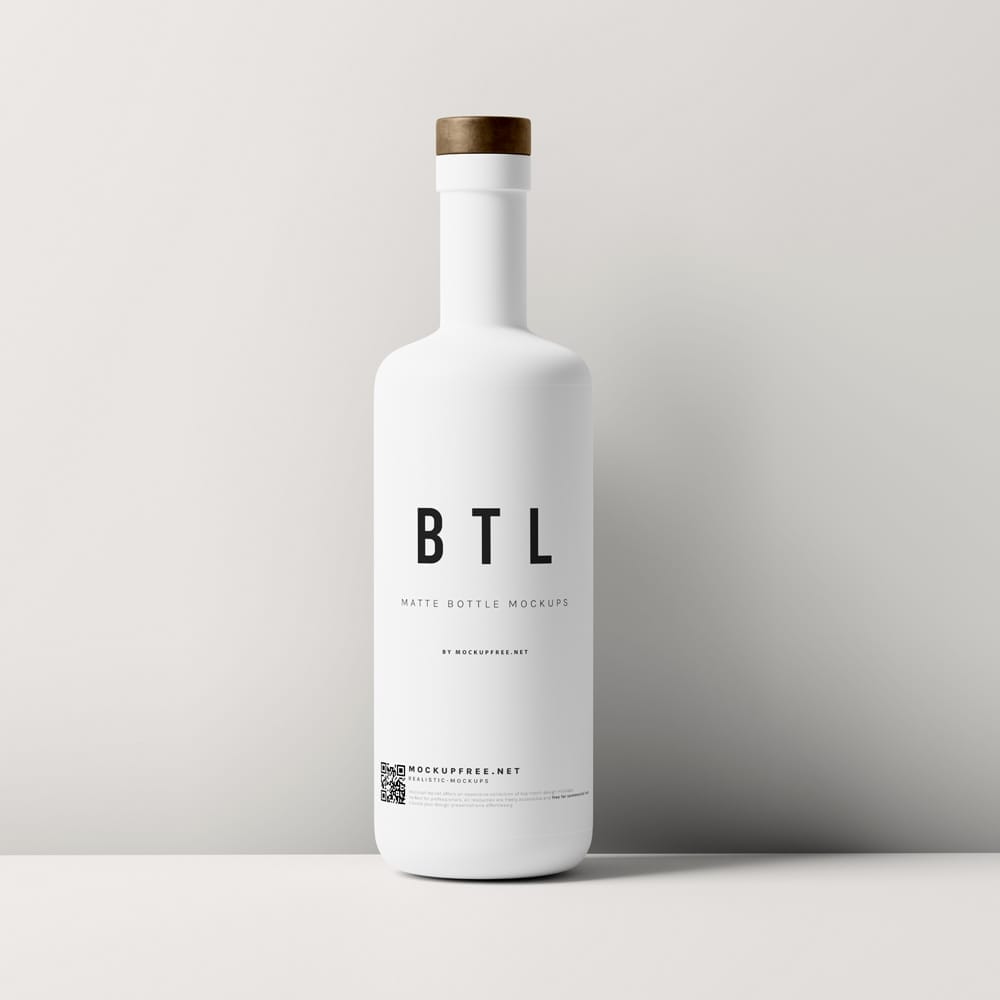 White Matte Bottle Mockups PSD