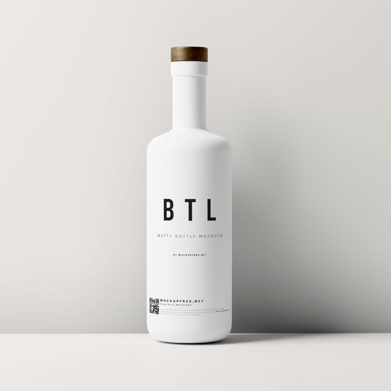 White Matte Bottle Mockups