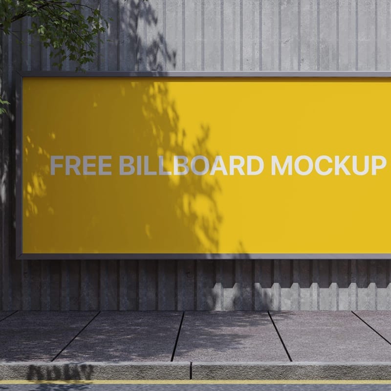 Wide Street Billboard Mockup