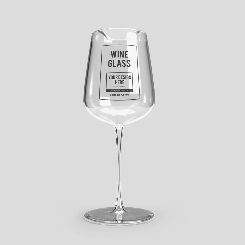 Wine Glass Mockup Template PSD