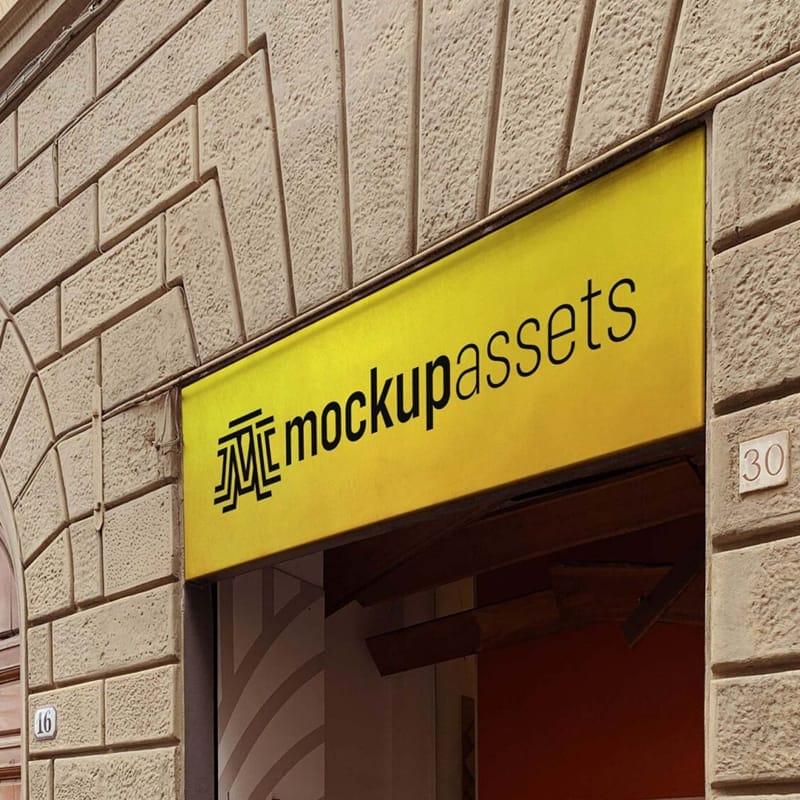 2 Shop Signage Logo Mockups PSD