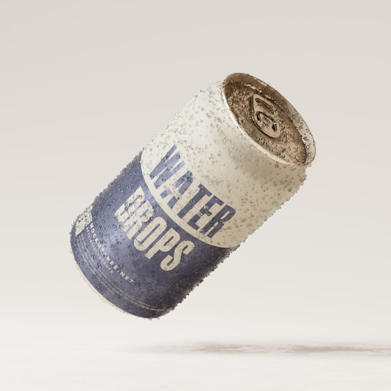 330ml Soda or Beer Can Mockups PSD