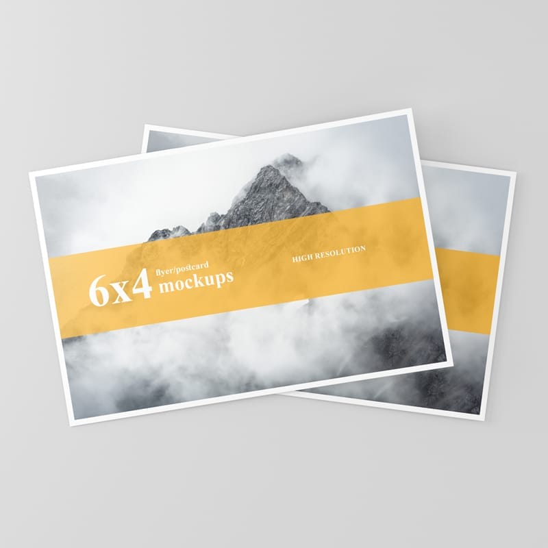 6×4 Postcard Flyer Mockup PSD