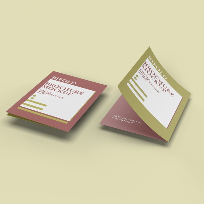 A4 Double Side Brochure Mockup PSD
