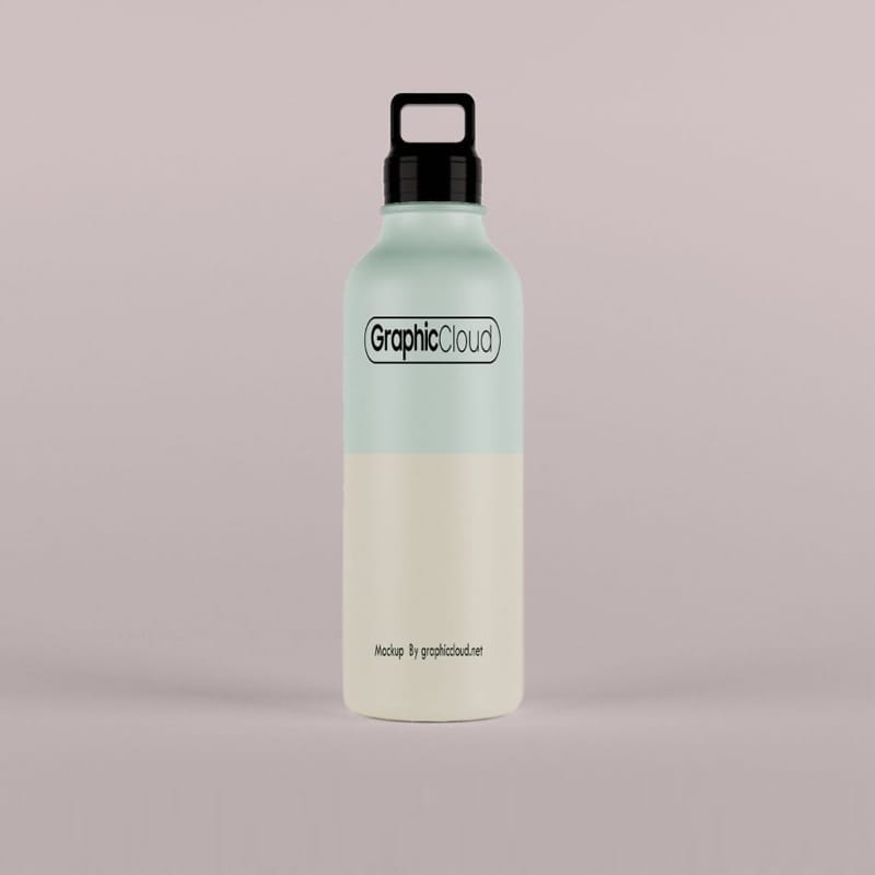 Aluminium Bottle Mockup PSD