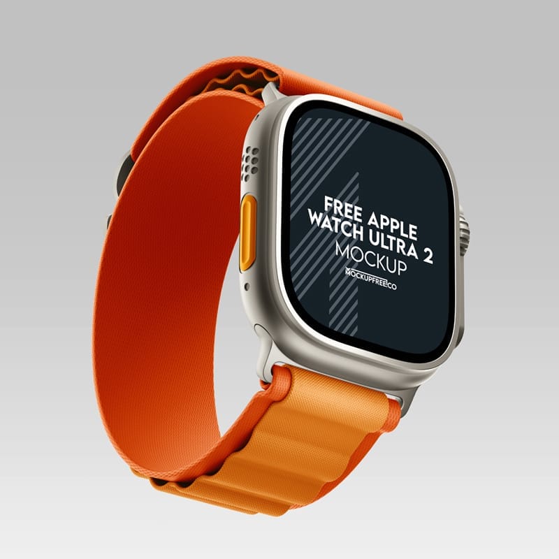 Apple Watch Ultra Mockup Template PSD