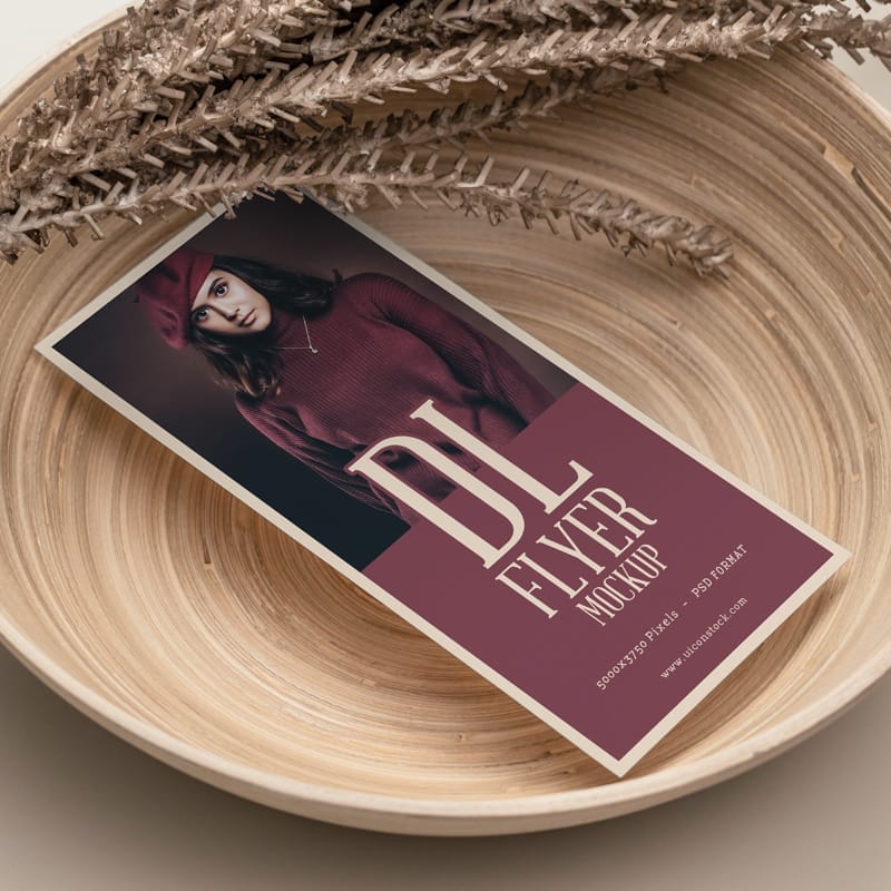 Bowl Containing Dl Flyer Mockup